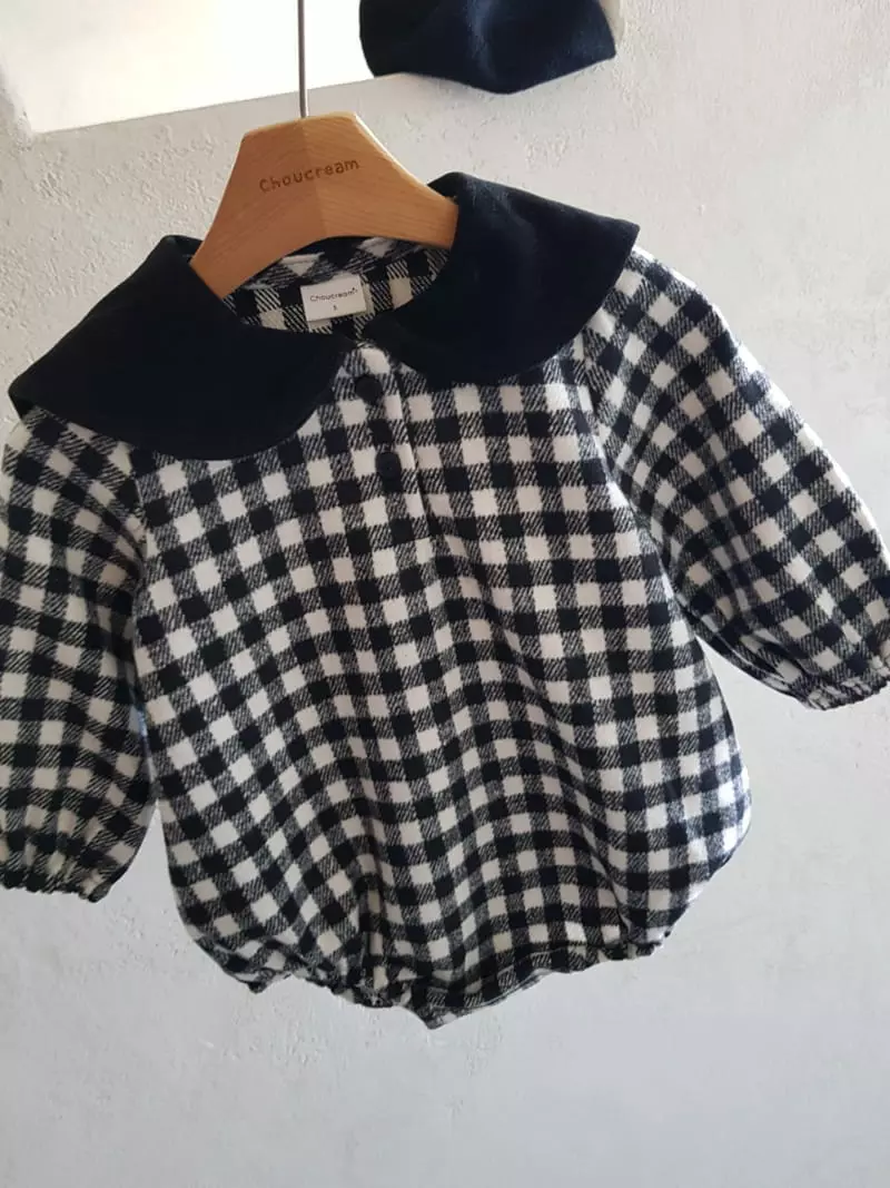 Choucream - Korean Baby Fashion - #babywear - Check Sailor Bodysuit - 12