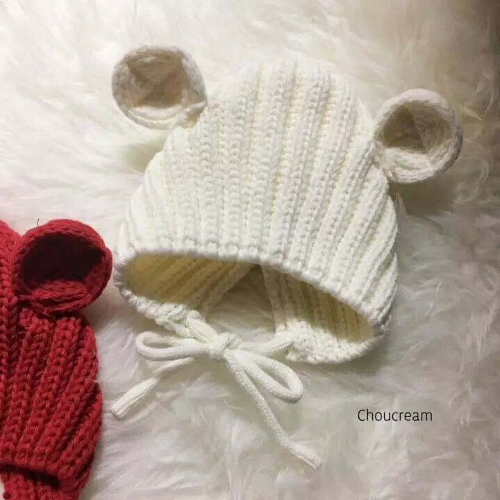 Choucream - Korean Baby Fashion - #onlinebabyboutique - Bebe Bear Knit Hat - 12