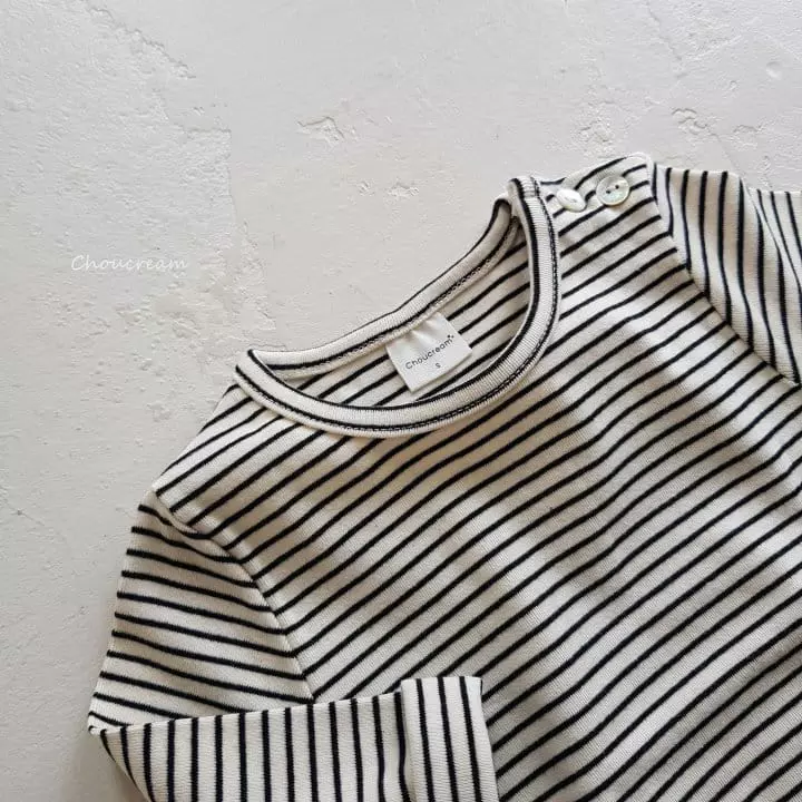 Choucream - Korean Baby Fashion - #onlinebabyshop - Bebe Stripes Tee - 5