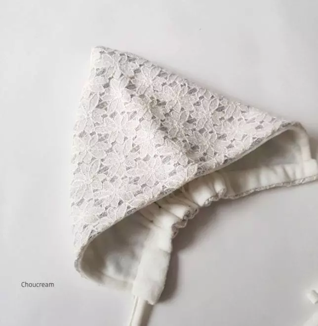 Choucream - Korean Baby Fashion - #onlinebabyshop - Bebe Winter Lace Bonnet - 12