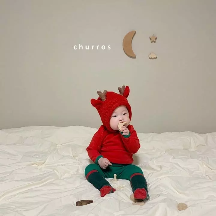 Churros - Korean Baby Fashion - #babyoninstagram - Rudolf Beanie - 7