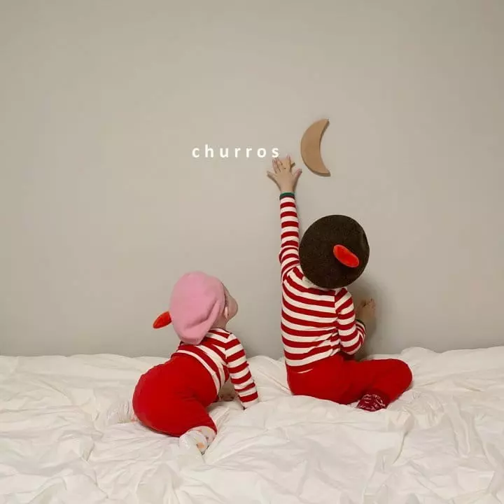 Churros - Korean Children Fashion - #kidzfashiontrend - Stripes Combi Easywear - 4