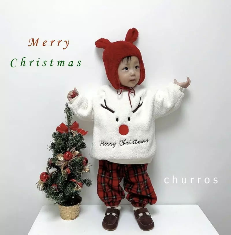 Churros - Korean Children Fashion - #childofig - Check Santa Pants - 2