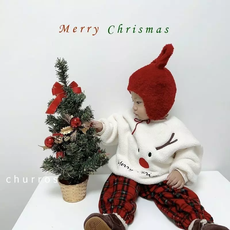 Churros - Korean Children Fashion - #childofig - Check Santa Pants - 3