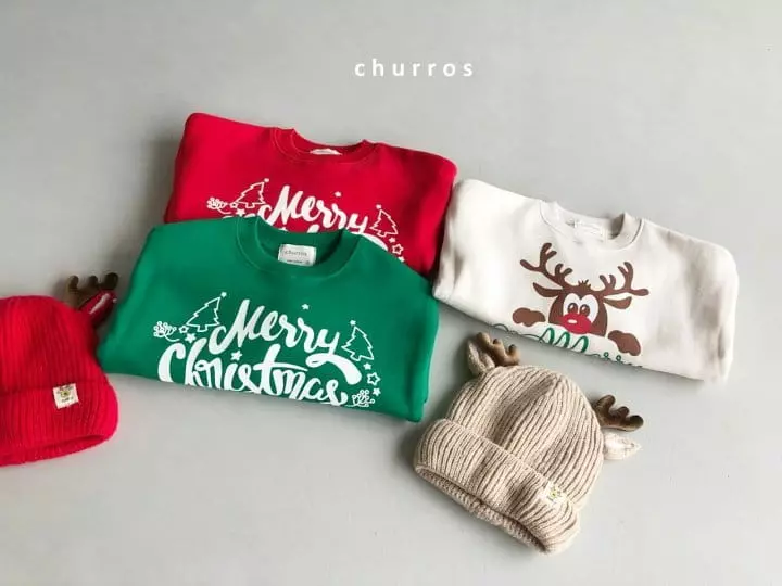 Churros - Korean Children Fashion - #designkidswear - Merry Christmas Sweatshirt