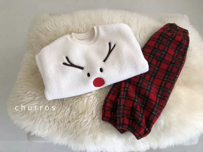 Churros - Korean Children Fashion - #discoveringself - Check Santa Pants - 6