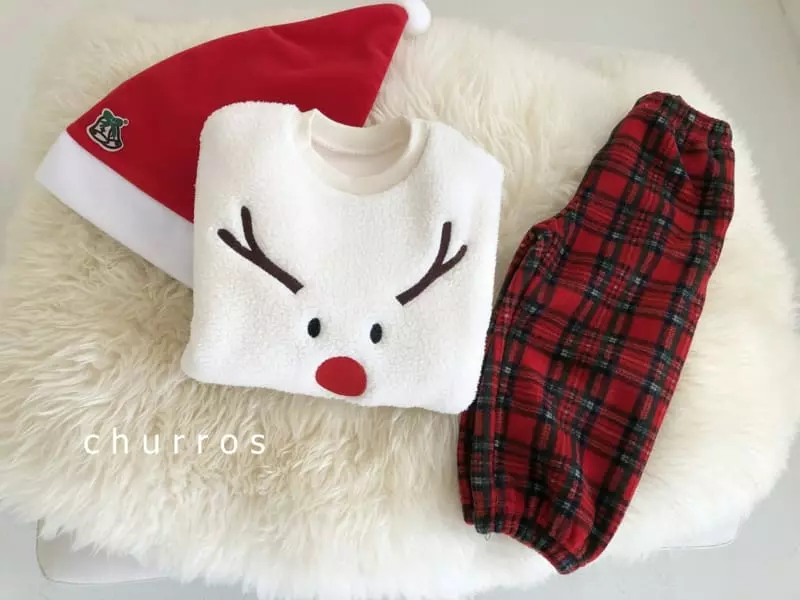 Churros - Korean Children Fashion - #fashionkids - Check Santa Pants - 7