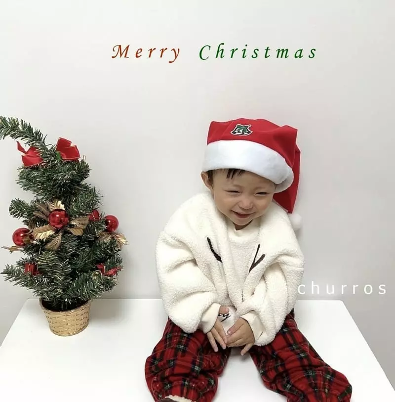 Churros - Korean Children Fashion - #kidsshorts - Bookle Santa Sweatshirt - 7