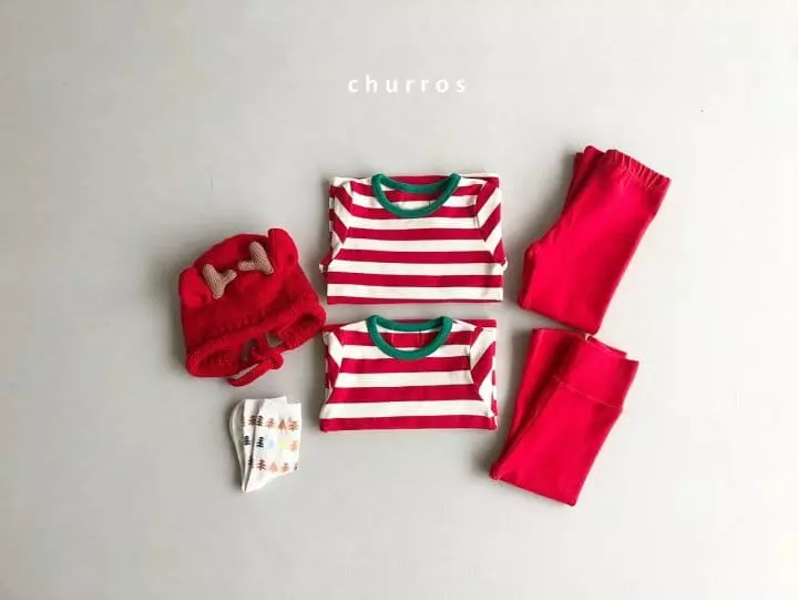 Churros - Korean Children Fashion - #kidsshorts - Stripes Combi Easywear