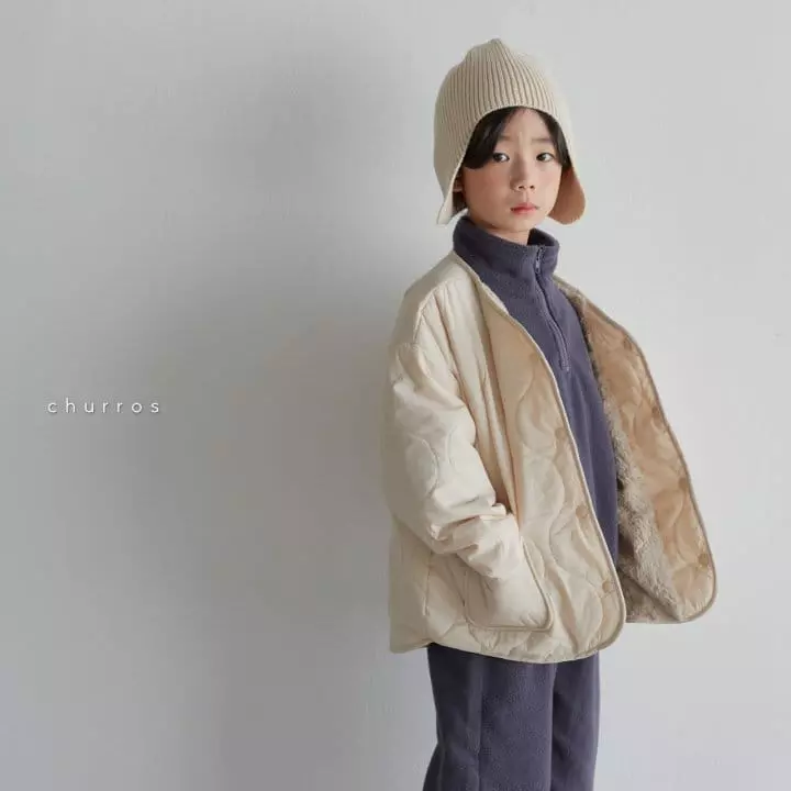 Churros - Korean Children Fashion - #kidzfashiontrend - Mink Quilting Jacjet - 2