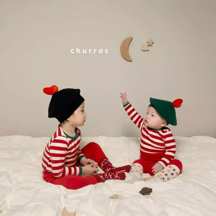 Churros - Korean Children Fashion - #littlefashionista - Heart Beret Hat - 4