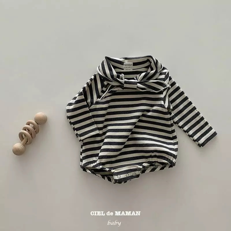 Ciel De Maman - Korean Baby Fashion - #babyboutique - Ribbon Bodysuit - 6