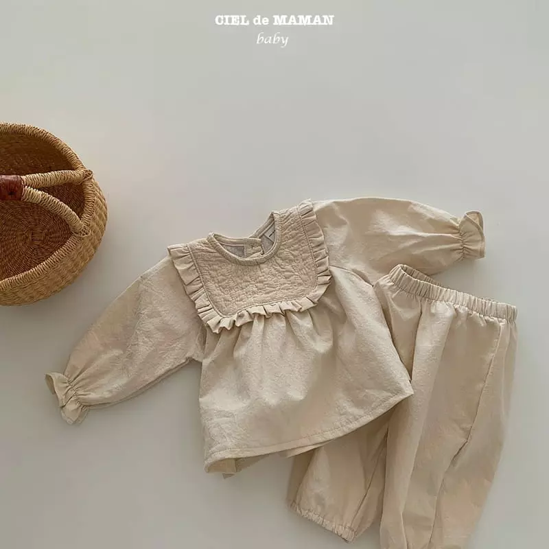 Ciel De Maman - Korean Baby Fashion - #babyboutique - Nunu Top Bottom Set - 2