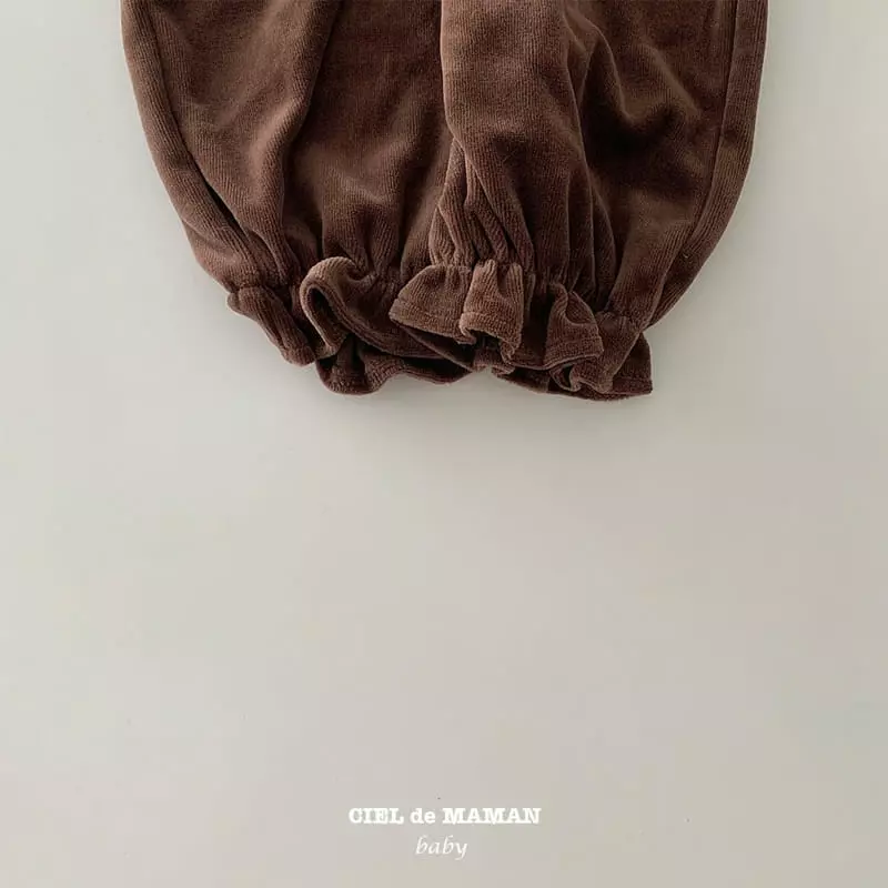 Ciel De Maman - Korean Baby Fashion - #babyboutiqueclothing - Veloure Frill Dungarees - 7