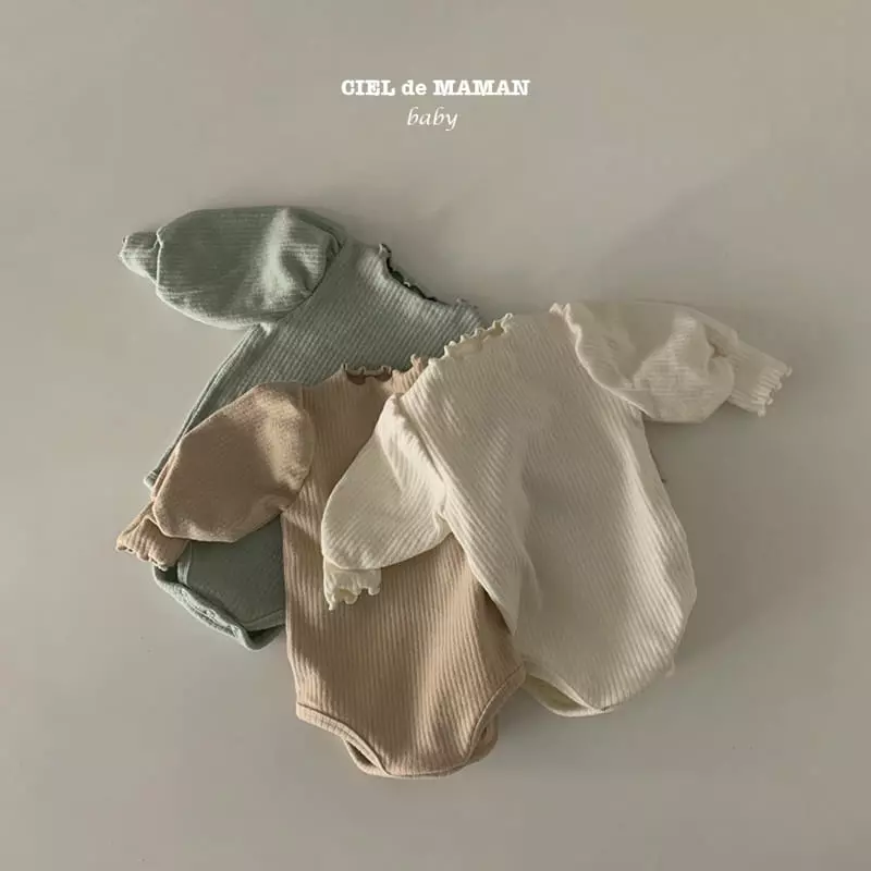 Ciel De Maman - Korean Baby Fashion - #babyboutiqueclothing - Shelly Rib Bodysuit - 8