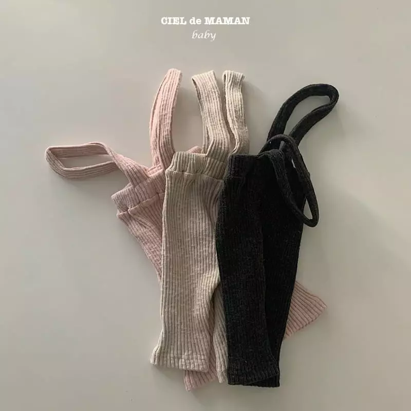 Ciel De Maman - Korean Baby Fashion - #babyclothing - Slim Rib Dungarees - 10