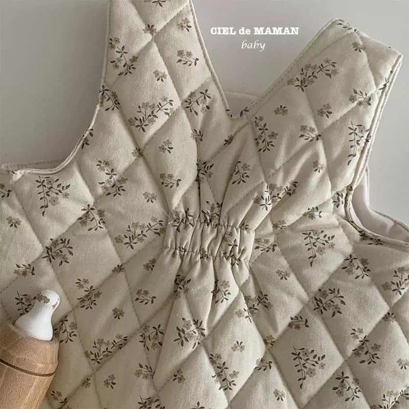 Ciel De Maman - Korean Baby Fashion - #babyclothing - Flower Quilting All-in One Bodysuit