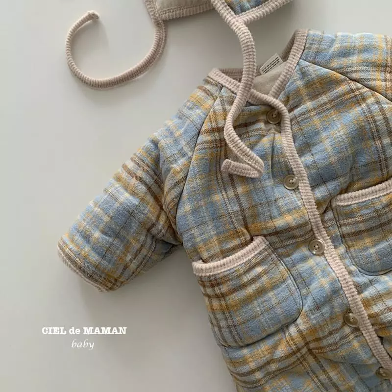 Ciel De Maman - Korean Baby Fashion - #babyfashion - Check Bonding Bodysuit