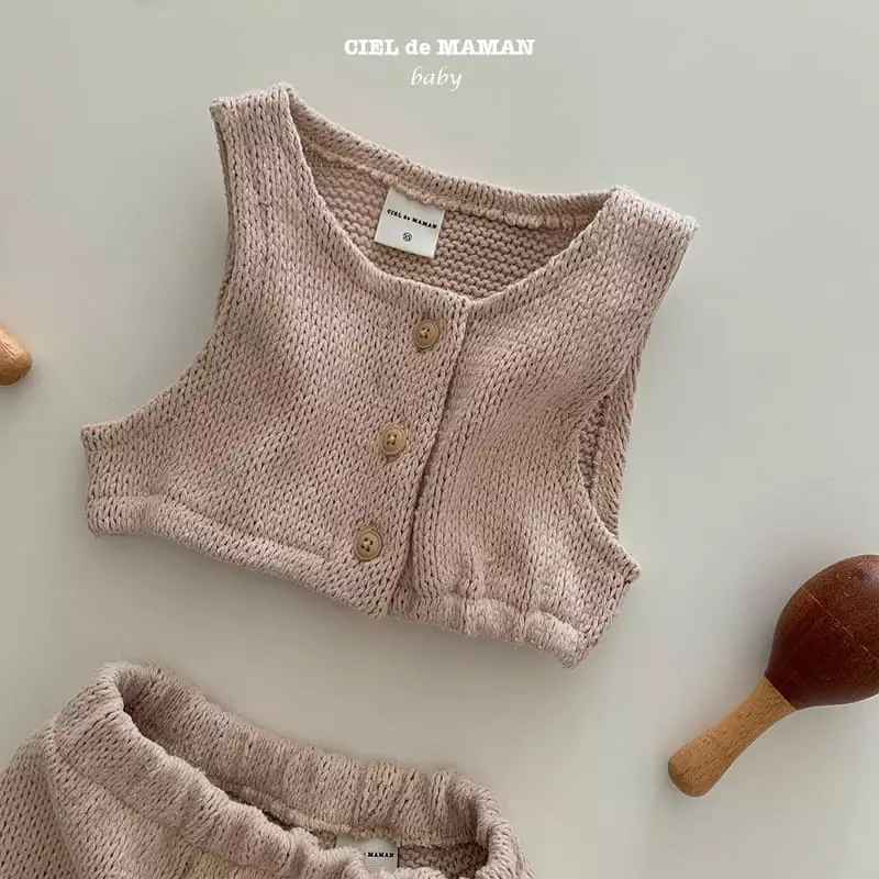 Ciel De Maman - Korean Baby Fashion - #babyfashion - Quilting Top Bottom SET - 3