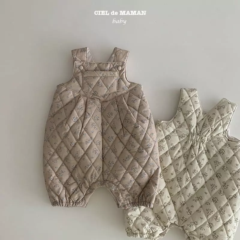 Ciel De Maman - Korean Baby Fashion - #babyfever - Flower Quilting All-in One Bodysuit - 3