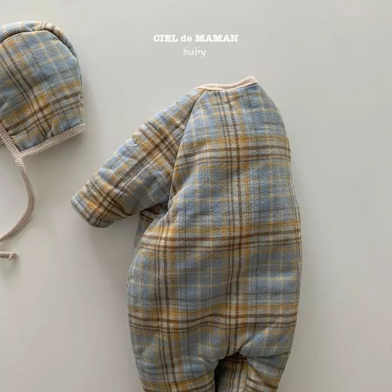 Ciel De Maman - Korean Baby Fashion - #babyfever - Check Bonding Bodysuit - 2