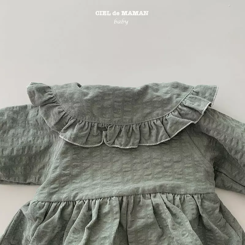 Ciel De Maman - Korean Baby Fashion - #babyfever - Rib Frill Bodysuit