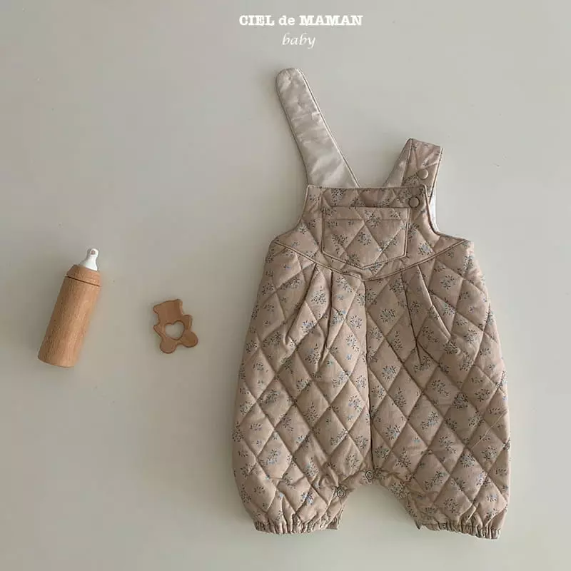 Ciel De Maman - Korean Baby Fashion - #babyfever - Flower Quilting All-in One Bodysuit - 4