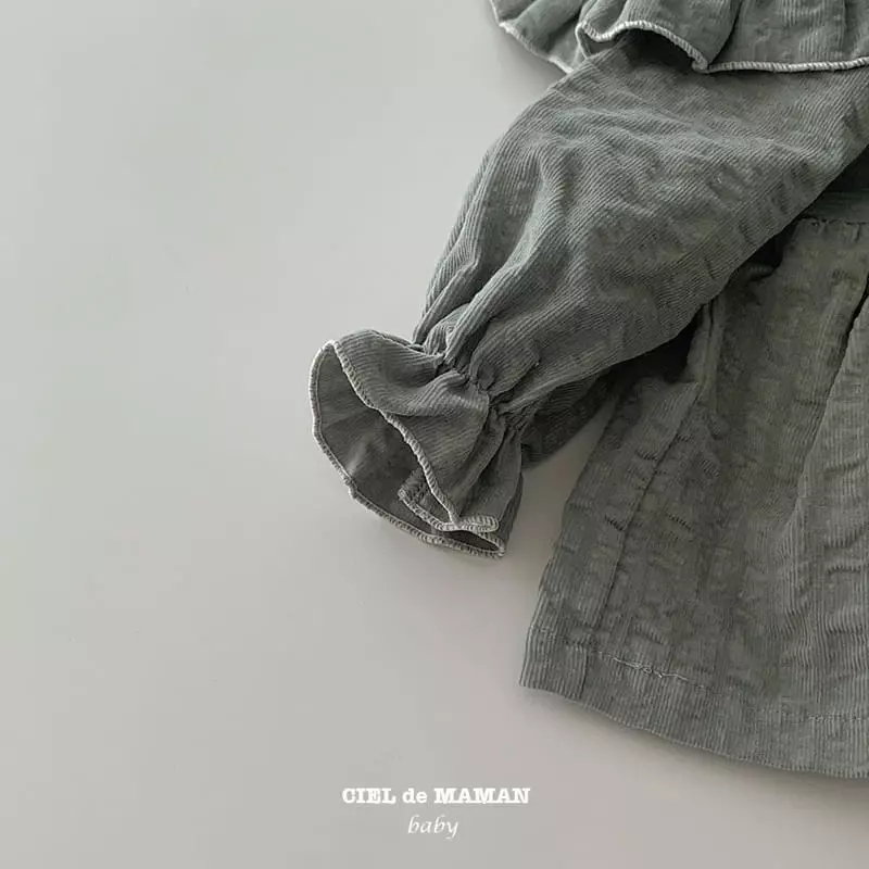 Ciel De Maman - Korean Baby Fashion - #babygirlfashion - Rib Frill Bodysuit - 2