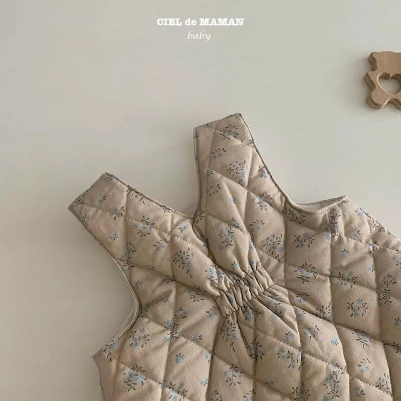 Ciel De Maman - Korean Baby Fashion - #babylifestyle - Flower Quilting All-in One Bodysuit - 5