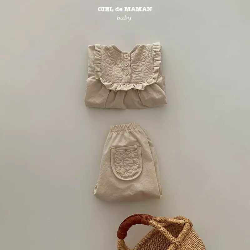 Ciel De Maman - Korean Baby Fashion - #babyoninstagram - Nunu Top Bottom Set - 9