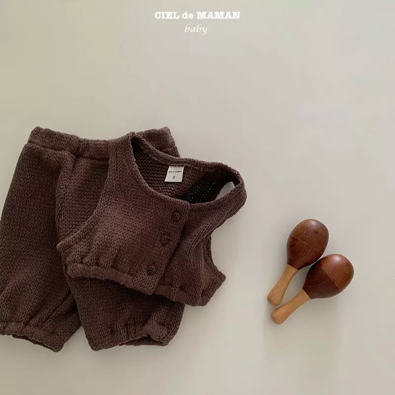 Ciel De Maman - Korean Baby Fashion - #babyoninstagram - Quilting Top Bottom SET - 7