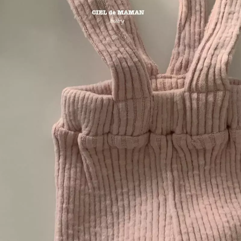 Ciel De Maman - Korean Baby Fashion - #babyootd - Slim Rib Dungarees
