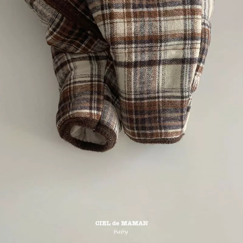 Ciel De Maman - Korean Baby Fashion - #babyootd - Check Bonding Bodysuit - 6