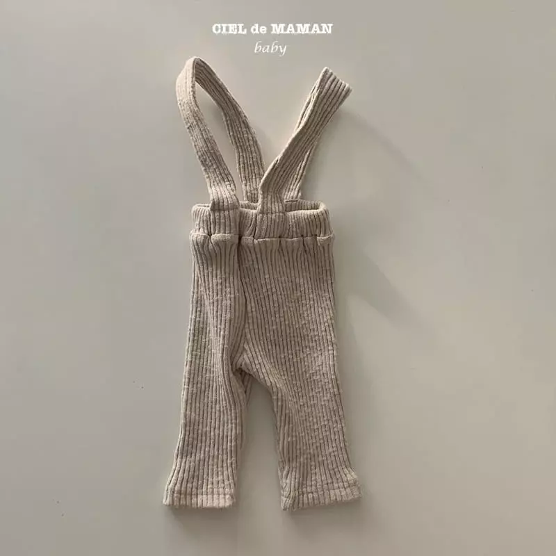 Ciel De Maman - Korean Baby Fashion - #babyoutfit - Slim Rib Dungarees - 3