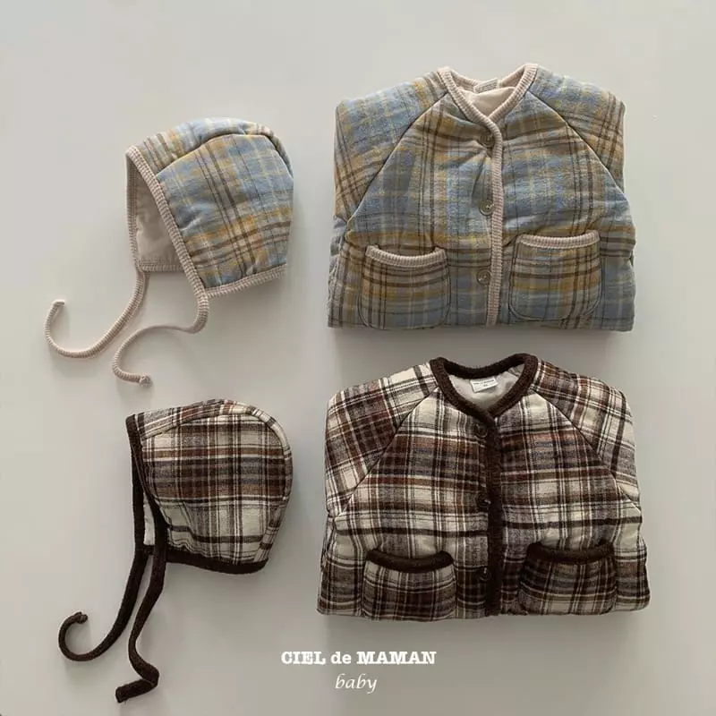 Ciel De Maman - Korean Baby Fashion - #babyoutfit - Check Bonding Bodysuit - 8