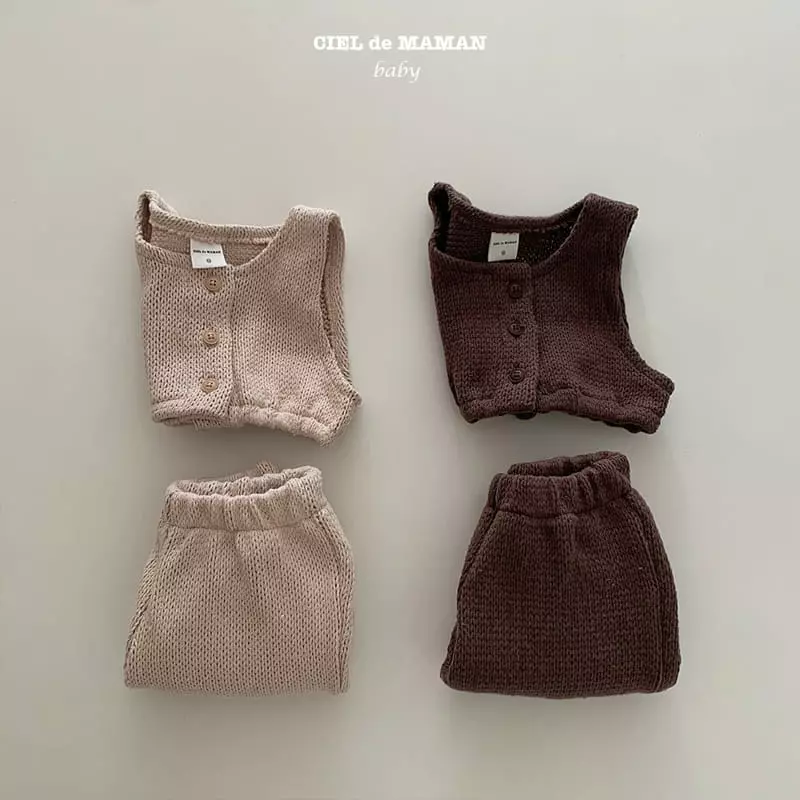 Ciel De Maman - Korean Baby Fashion - #babyoutfit - Quilting Top Bottom SET - 9