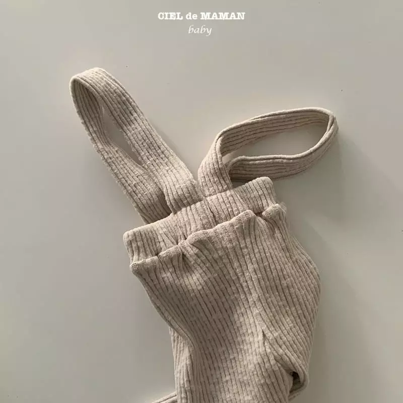 Ciel De Maman - Korean Baby Fashion - #onlinebabyboutique - Slim Rib Dungarees - 5