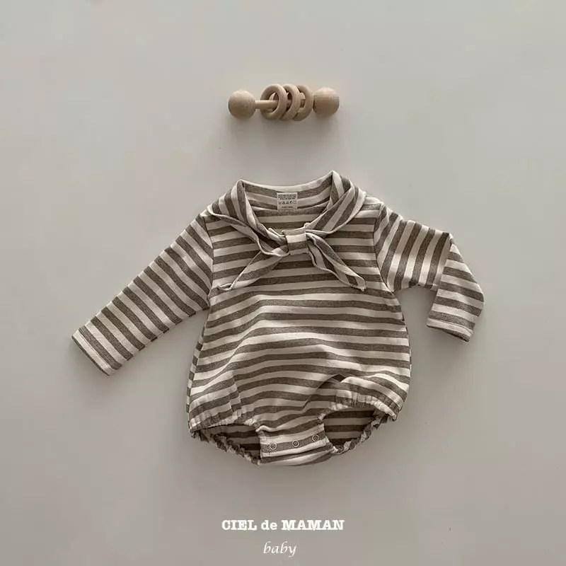 Ciel De Maman - Korean Baby Fashion - #onlinebabyboutique - Ribbon Bodysuit - 3