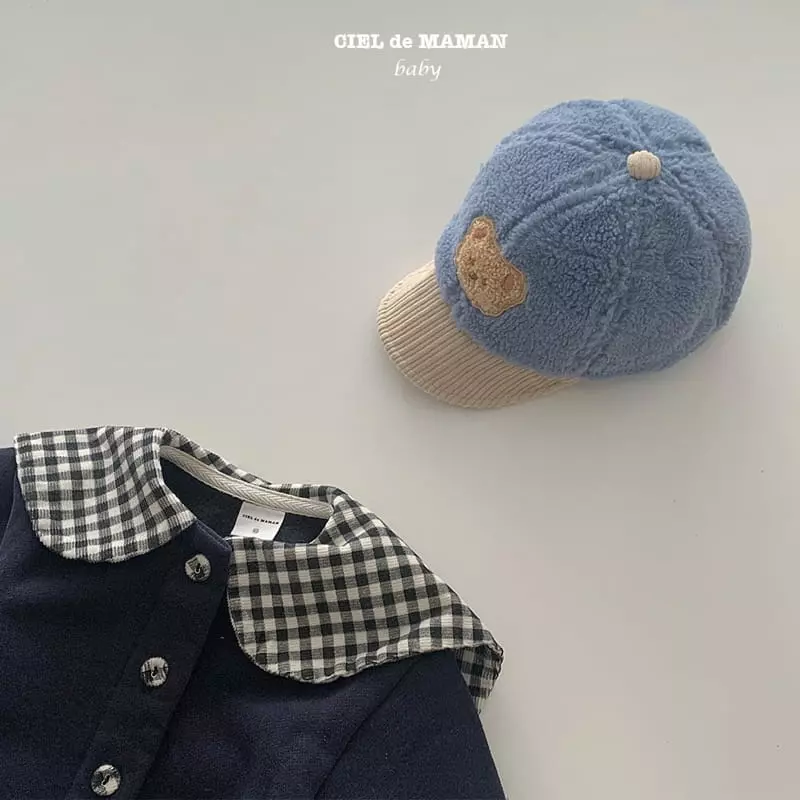 Ciel De Maman - Korean Baby Fashion - #onlinebabyboutique - Check Collar Cardigan - 7