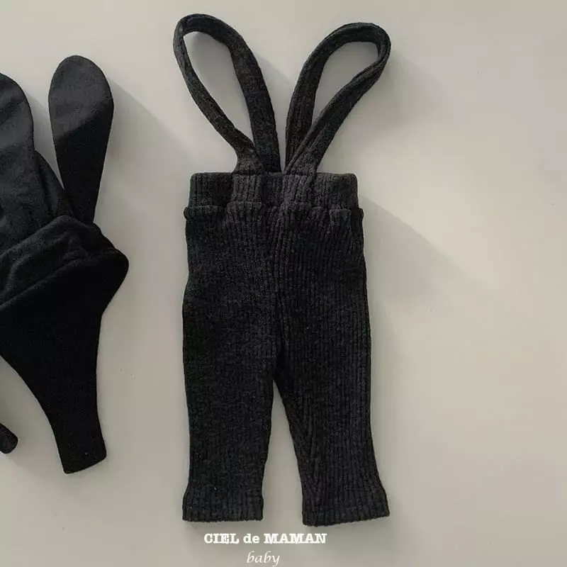Ciel De Maman - Korean Baby Fashion - #onlinebabyshop - Slim Rib Dungarees - 6