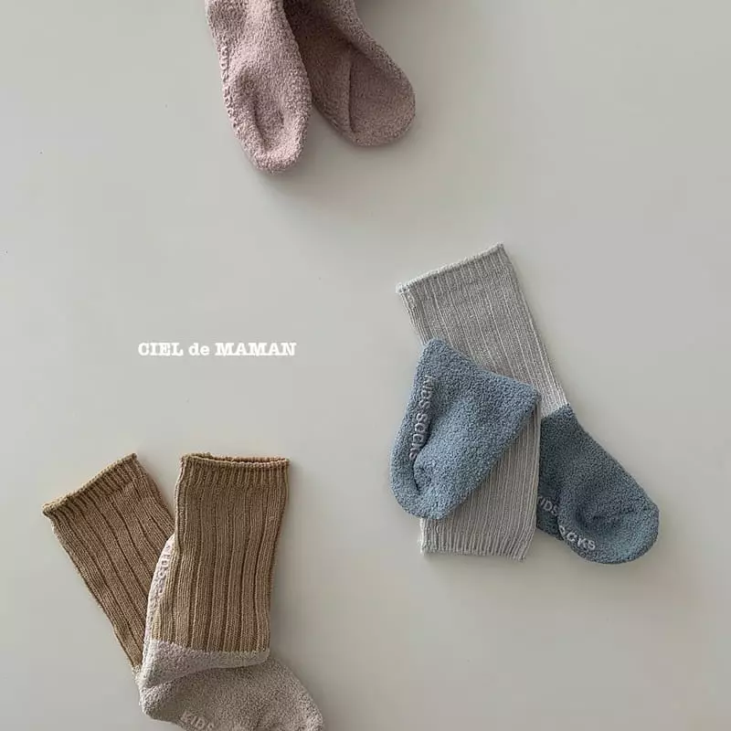 Ciel De Maman - Korean Children Fashion - #Kfashion4kids - Soft Two Tone Socks - 5