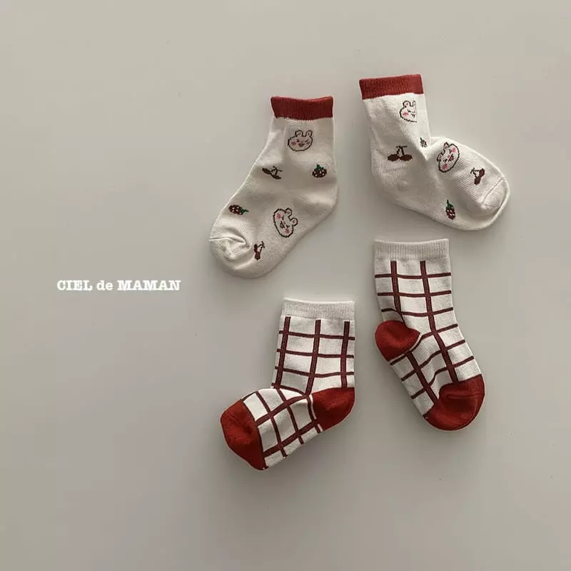 Ciel De Maman - Korean Children Fashion - #Kfashion4kids - Red Socks - 2