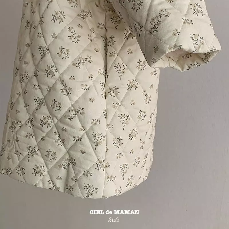 Ciel De Maman - Korean Children Fashion - #childrensboutique - Flwoer Quilting Jacket - 5