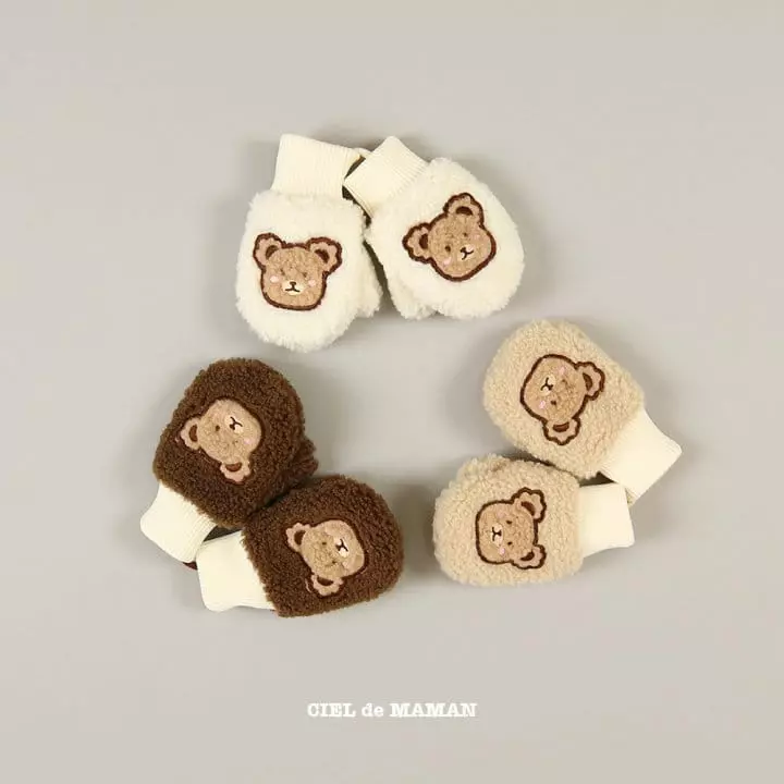 Ciel De Maman - Korean Children Fashion - #childrensboutique - Bear Mittens