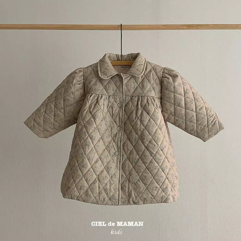 Ciel De Maman - Korean Children Fashion - #discoveringself - Flwoer Quilting Jacket - 7