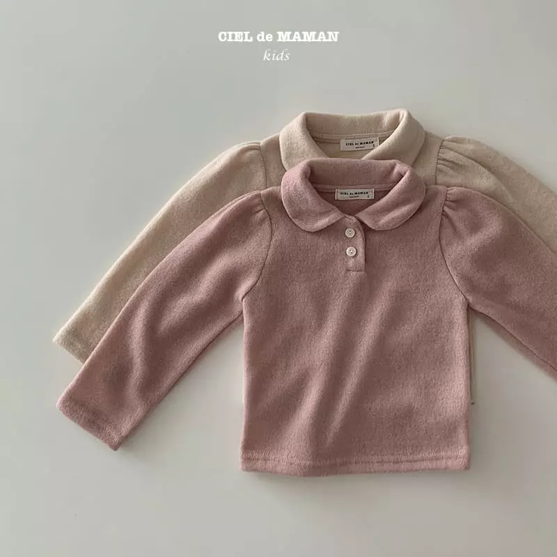 Ciel De Maman - Korean Children Fashion - #discoveringself - Circle Collar Tee - 2