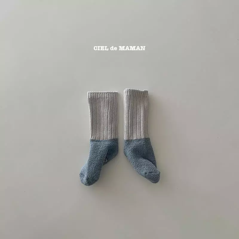 Ciel De Maman - Korean Children Fashion - #kidsshorts - Soft Two Tone Socks - 2