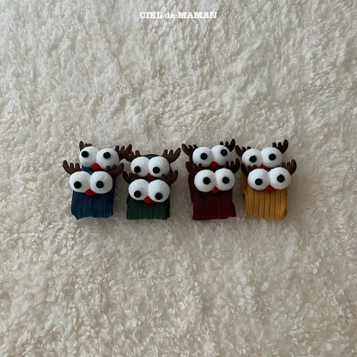 Ciel De Maman - Korean Children Fashion - #kidsshorts - Big Eyes Socks - 2