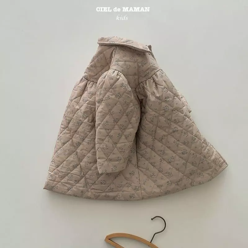 Ciel De Maman - Korean Children Fashion - #kidsstore - Flwoer Quilting Jacket - 10