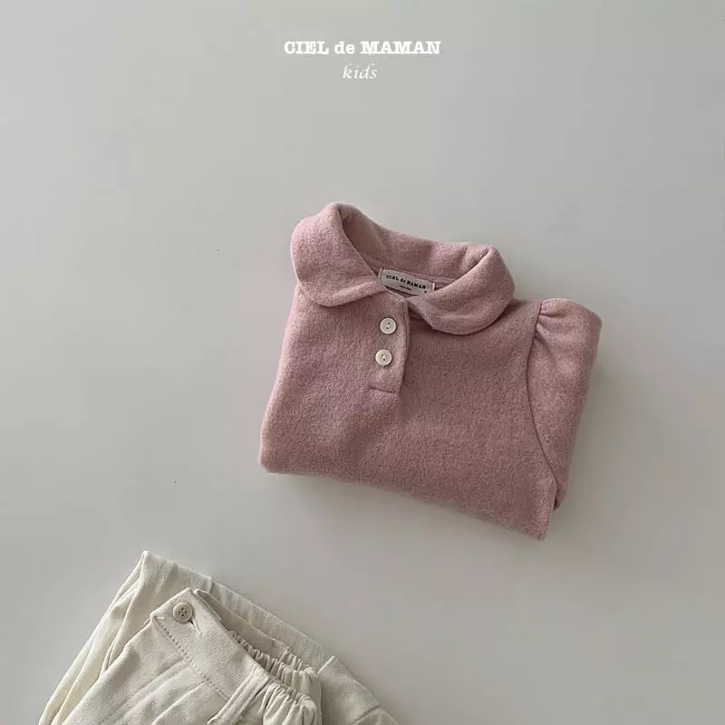 Ciel De Maman - Korean Children Fashion - #kidsstore - Circle Collar Tee - 5